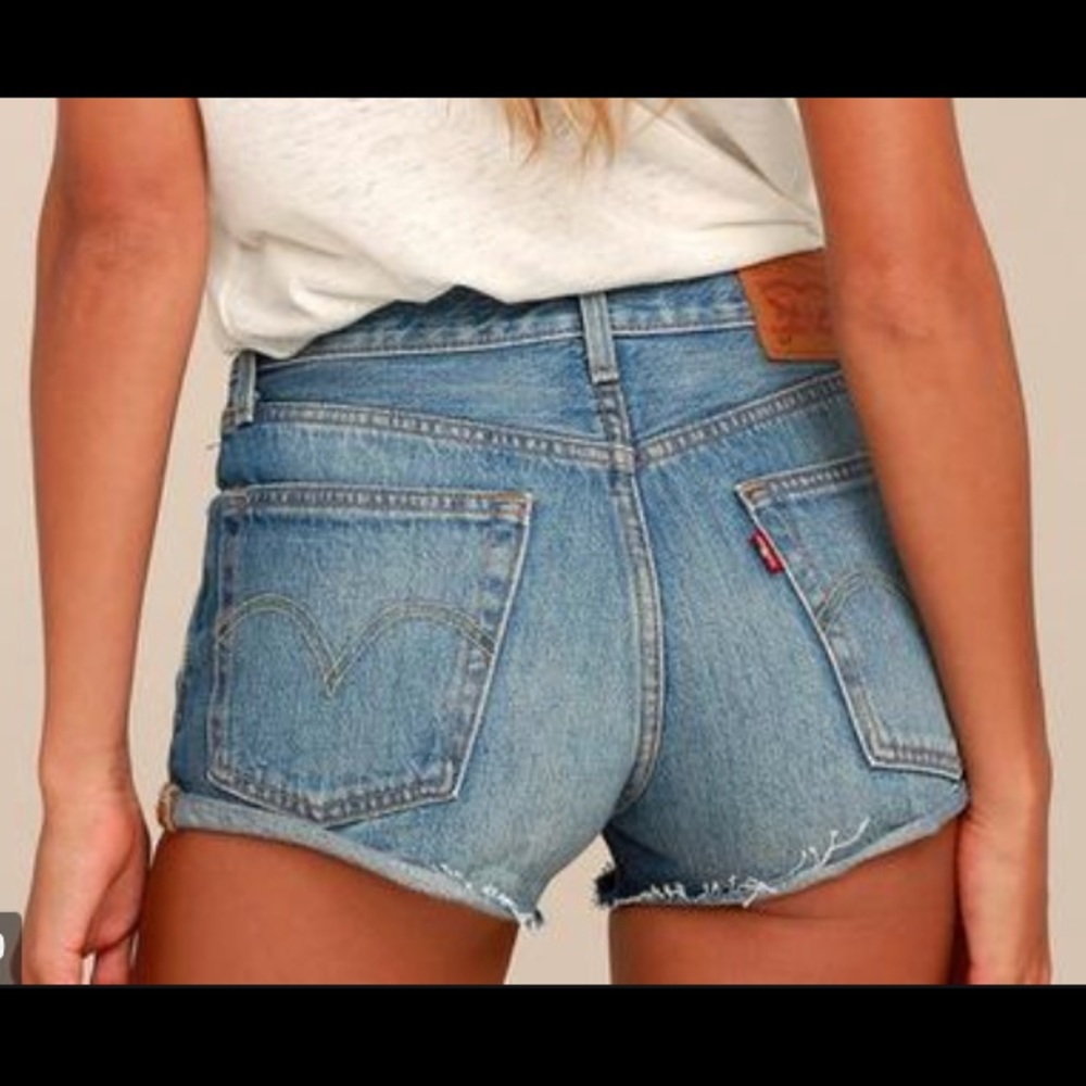 Levis 501 high rise cutoff Jean shorts